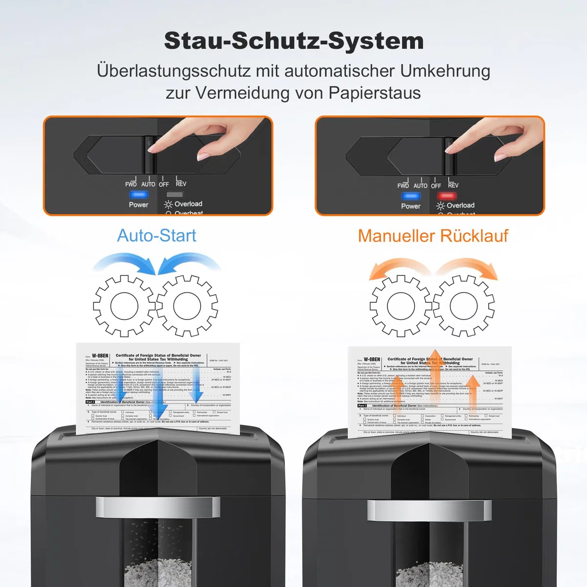 Bonsaii 12-Blatt Partikelschnitt Aktenvernichter, läuft 60 Minuten lang, Hochleistungs schredder aktenvernichter für Home Office, P4 Mikroschnitt papierschredder mit 4 Rollen & 16L Behälter(C266-B)