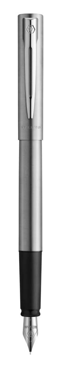 Waterman Allure Schreibset mit Gravur – Kugelschreiber & Füllfederhalter Set personalisiert – Luxus Schreibgeräte Set in Schwarz – Elegantes Geschenk für Damen & Herren (Stainless Steel)