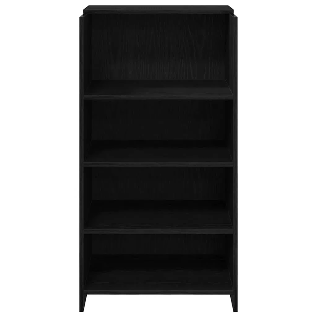 vidaXL Empfangstheke Schwarz 55x50x103,5 cm Holzwerkstoff, Empfangstresen, Salon Empfangstheke, Kassentheke, Empfangstisch, Büro Empfangstheke