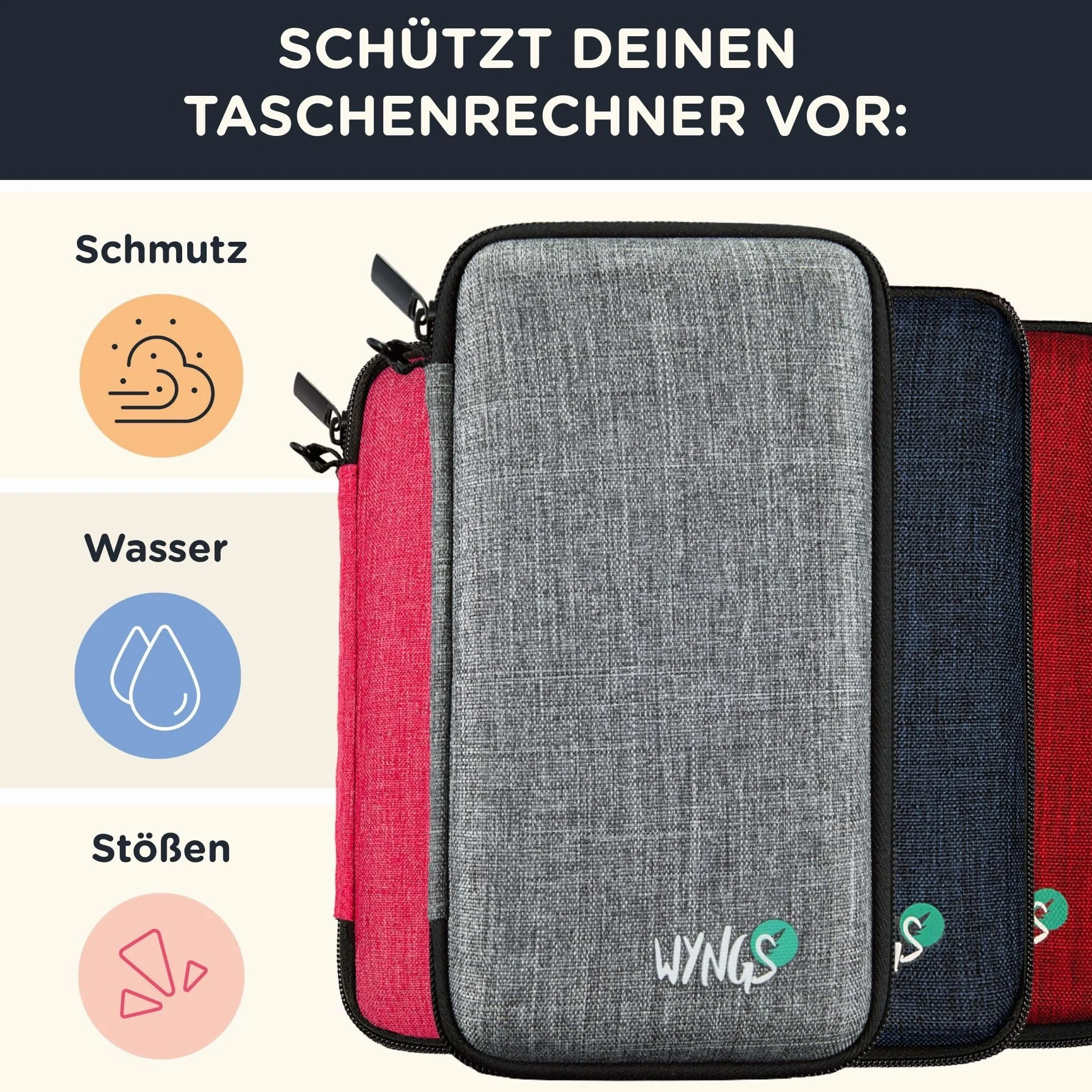 Casio fx-7400GIII inkl. WYNGS Schutztasche Schwarz - Grafikrechner - Basic Set