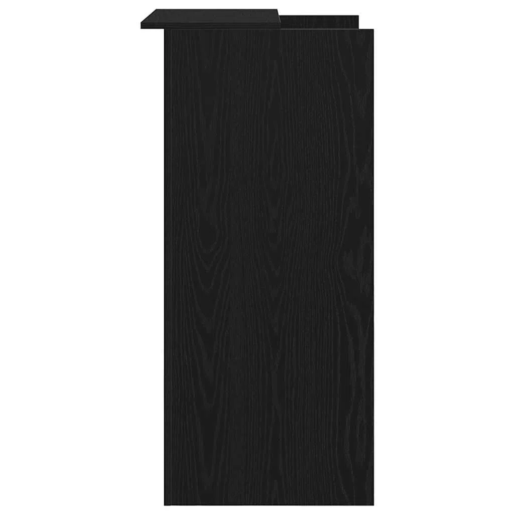 vidaXL Empfangstheke Schwarz 55x50x103,5 cm Holzwerkstoff, Empfangstresen, Salon Empfangstheke, Kassentheke, Empfangstisch, Büro Empfangstheke