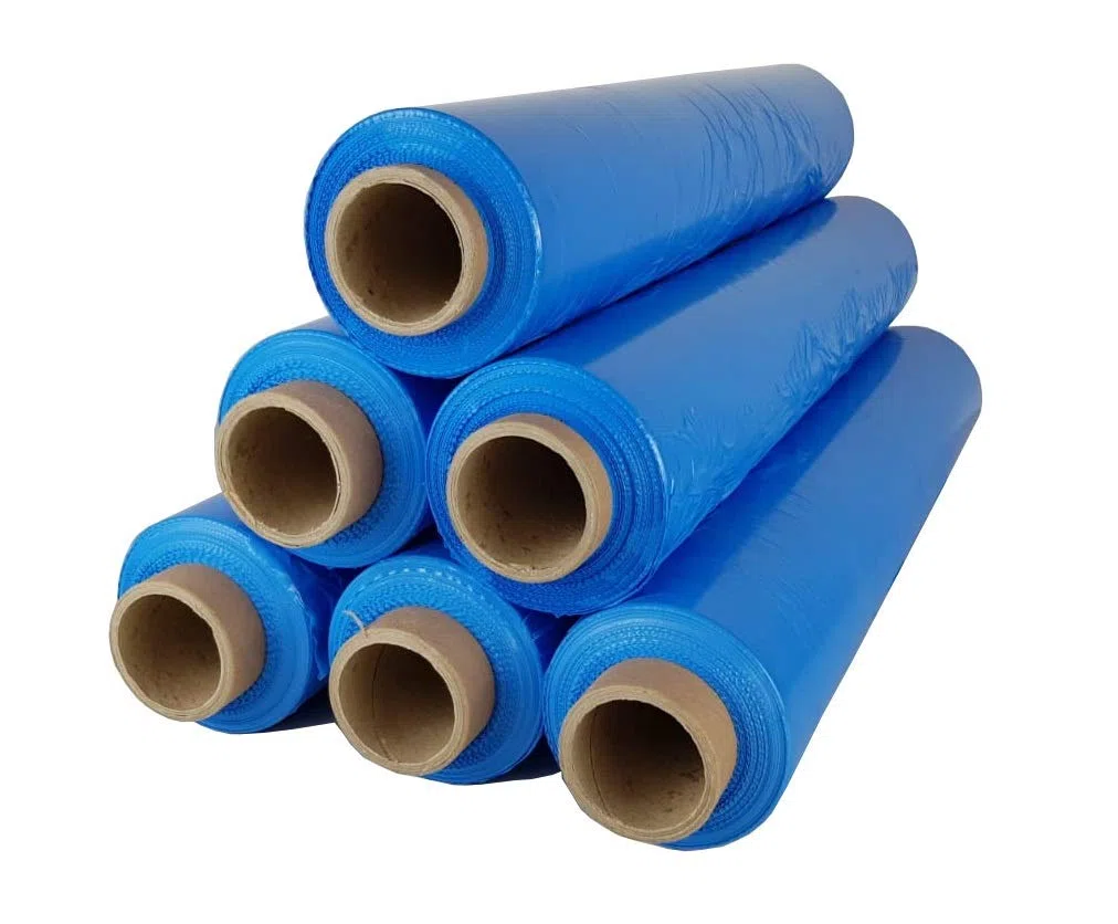 6 Rollen Beste-Folie Stretchfolie 23my 500mm - 2,5kg Palettenfolie Handfolie Wickelfolie (Blau)