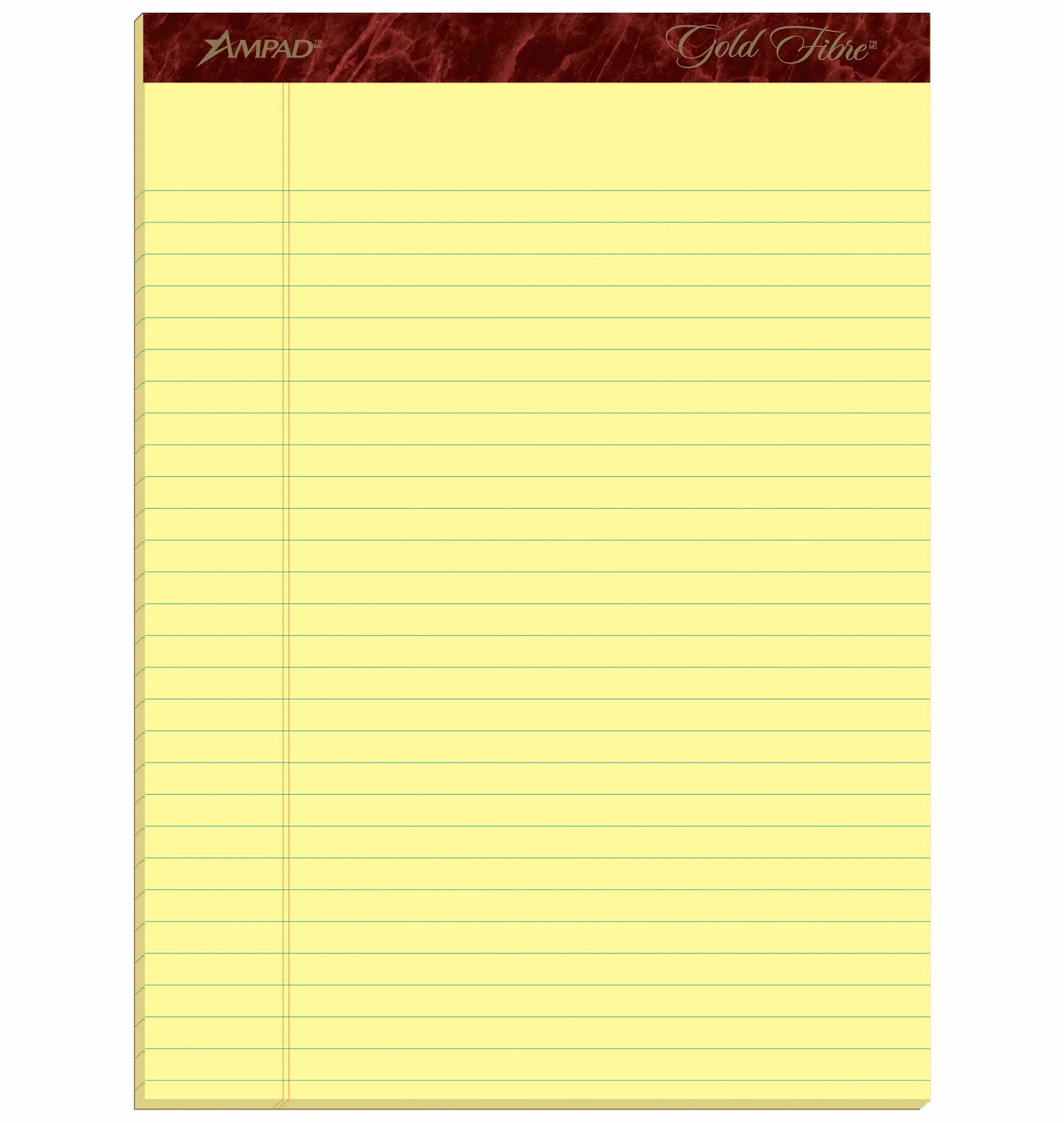 Ampad Esselte Corporation Perforierte Blöcke, legal, 50 Blatt, 21,6 x 29,5 cm, 4 Stück, Kanarienvögel