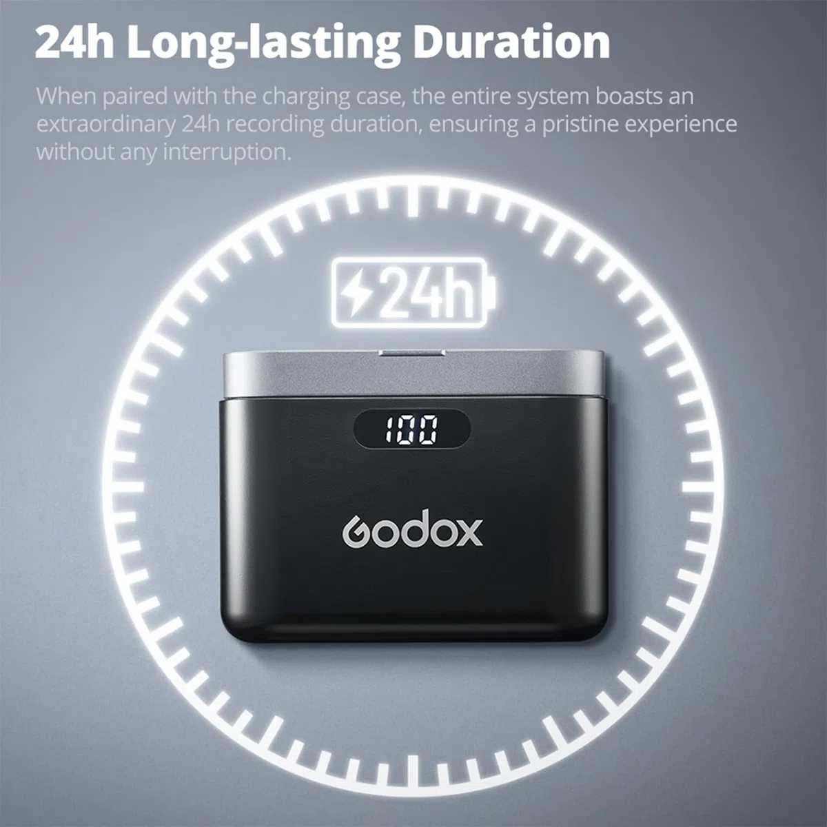 GODOX WES1 KIT2 – Drahtloses Lavalier-Mikrofon für iPhone, MFi-Zertifiziert, ENC-Rauschunterdrückung, professionelle Aufnahme mit 48 kHz/16 Bit, Reichweite 200 m, für YouTube/Interviews (WES1 KIT2)