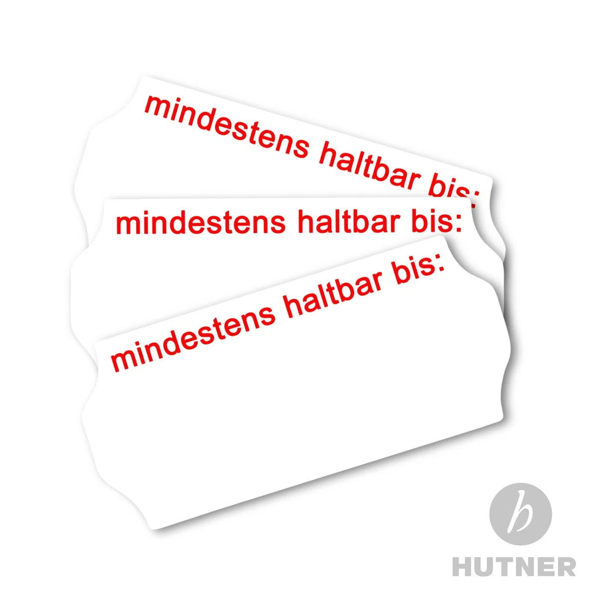 30 Rollen Preisetiketten 26x12 weiss permanent Aufdruck: mindestens haltbar bis | 45.000 Etiketten | Preisauszeichner Etiketten | HUTNER