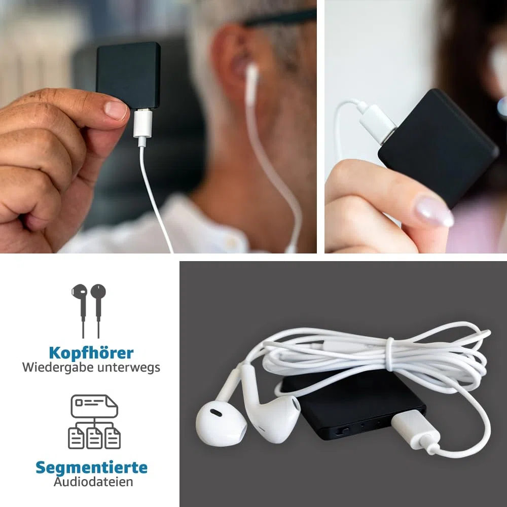 64GB Mini Aufnahmegerät - 1145 Stunden - Nur 5 mm Dünn - Stimmenaktivierung Diktiergerät - 30 Stunden Akku - MP3 Voice Rekorder - TileREC von Atto Digital